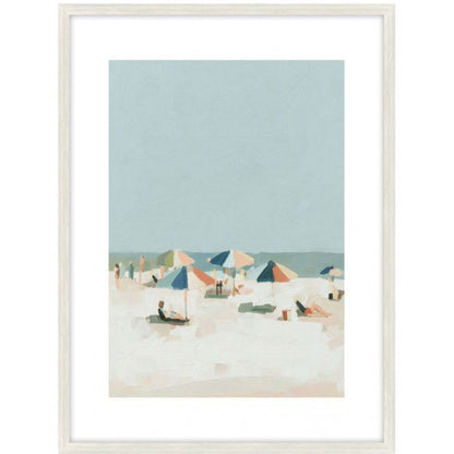Beach Days a Glass Framed Art - Wood Look — view 2