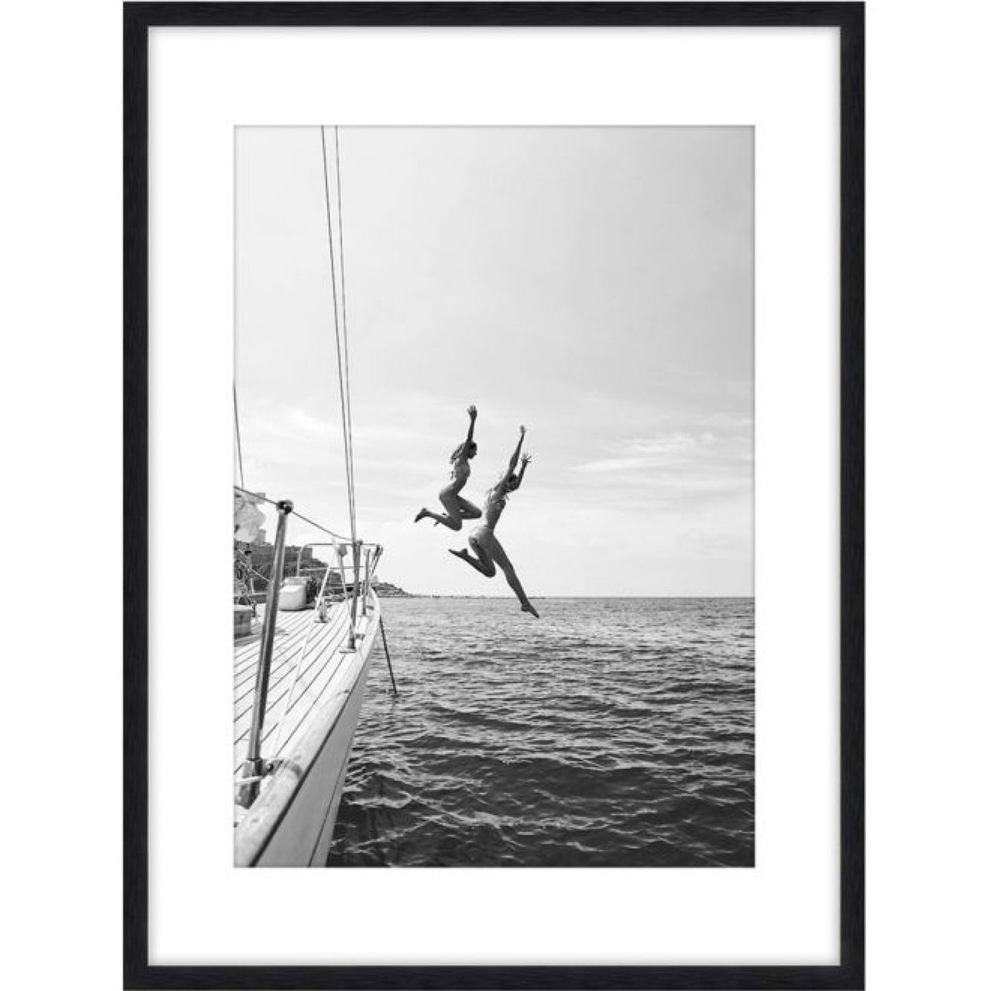 Beach Babes a Glass Framed Art - Black Fra — view 2