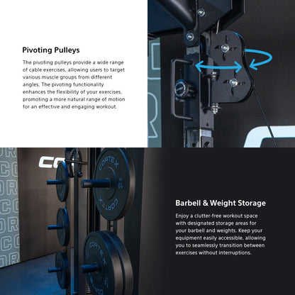 NEW CORTEX SM26 Multi Gym (Dual Stack Functional Trainer, Smith Machine, Half Ra
