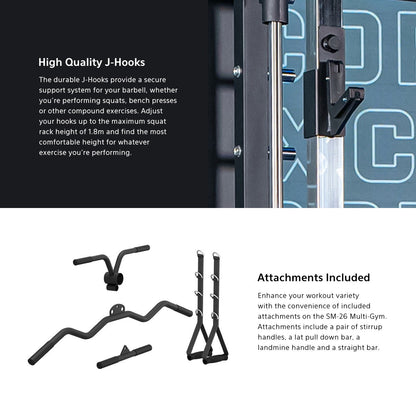 NEW CORTEX SM26 Multi Gym (Dual Stack Functional Trainer, Smith Machine, Half Ra