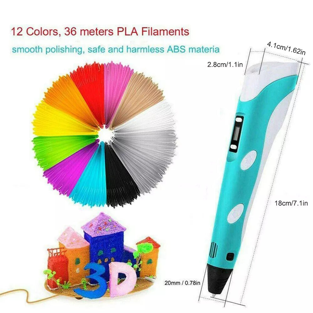🎨 InnoSketch™ 3D Pen LED Display Electronic