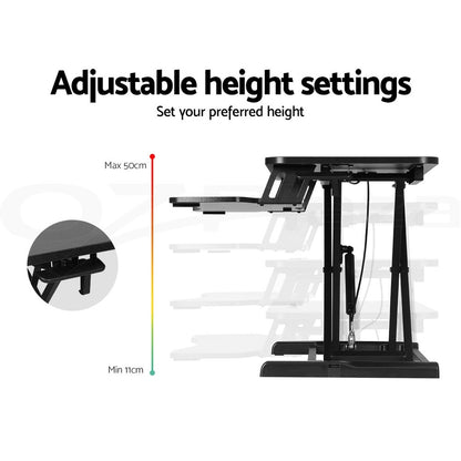 Artiss Standing Desk Riser Black — view 6