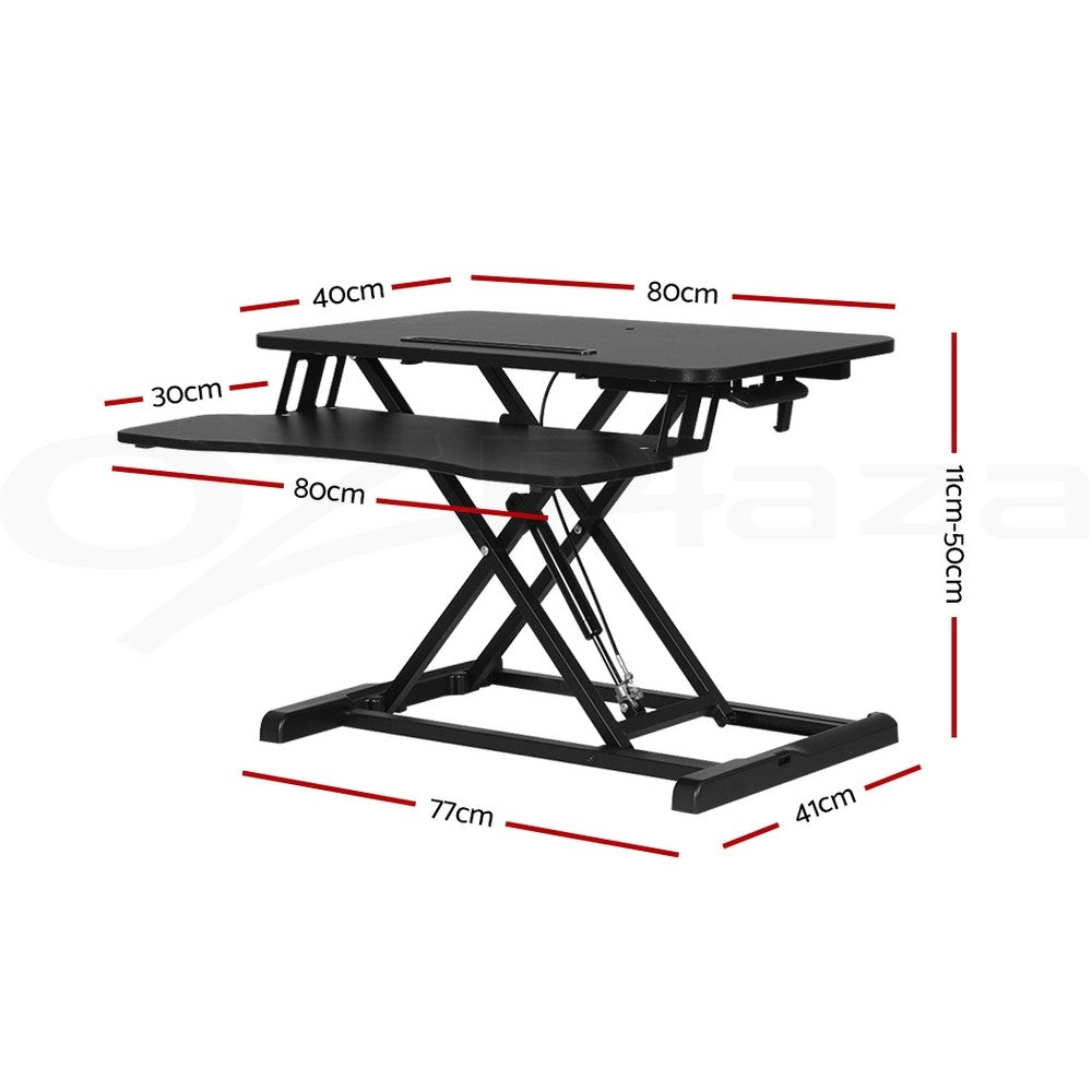 Artiss Standing Desk Riser Black — view 11