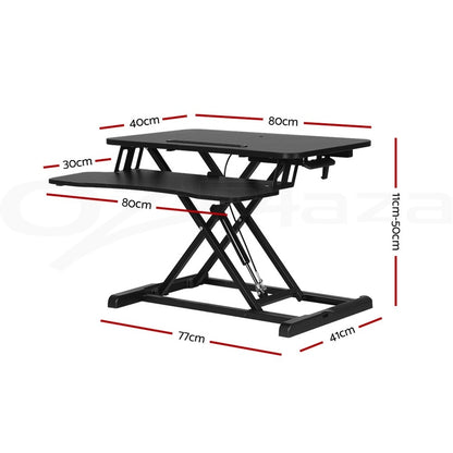 Artiss Standing Desk Riser Black — view 11