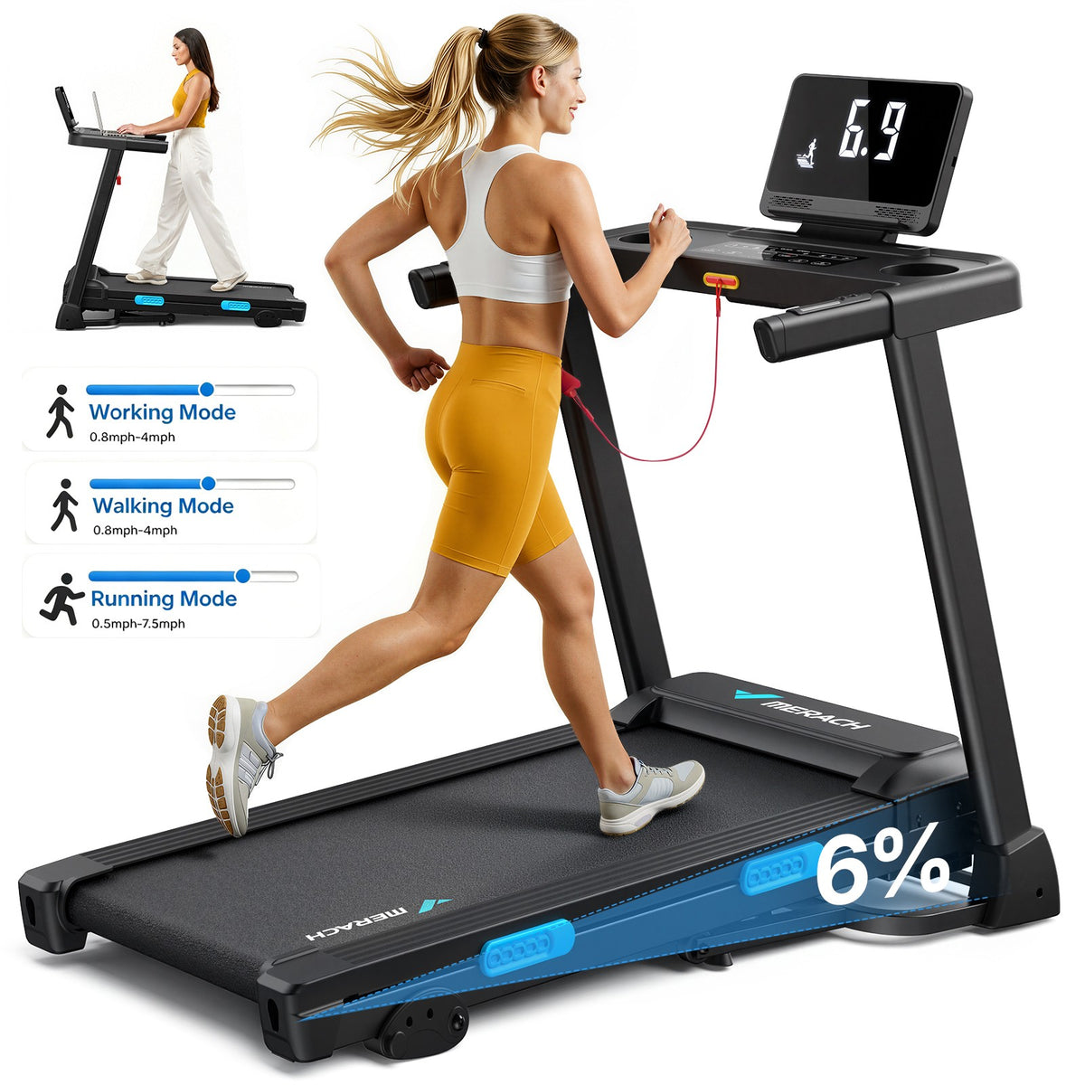 MERACH T12 Incline Treadmill view 1
