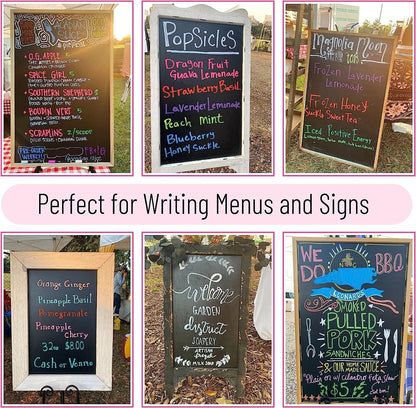 8 Fluorescent Liquid Chalk Markers — for LED Writing Boards, Glass & Chalkboards