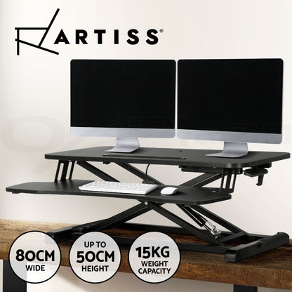 Artiss Standing Desk Riser Black — view 1