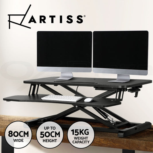 Artiss Standing Desk Riser Black — view 1