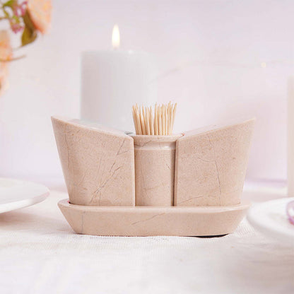 Marble Salt and Pepper with Tray