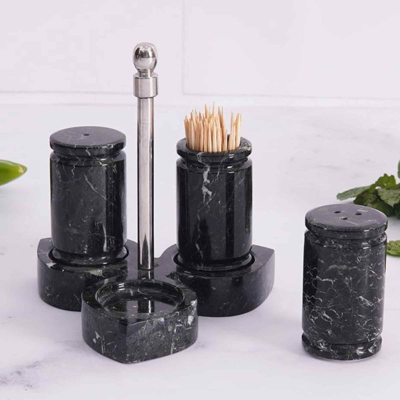 Marble Salt and Pepper with tray