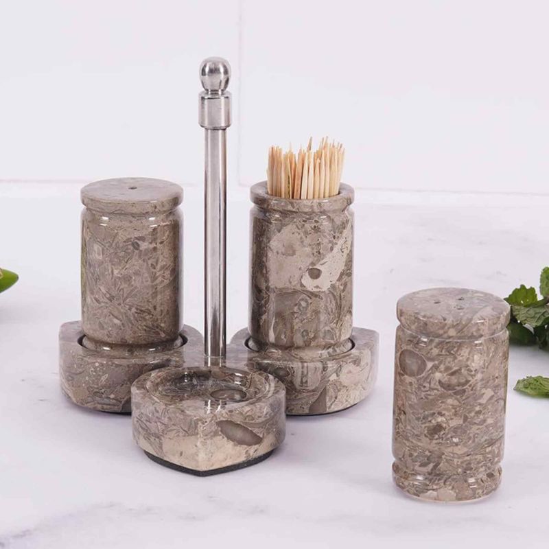 Marble Salt and Pepper with tray