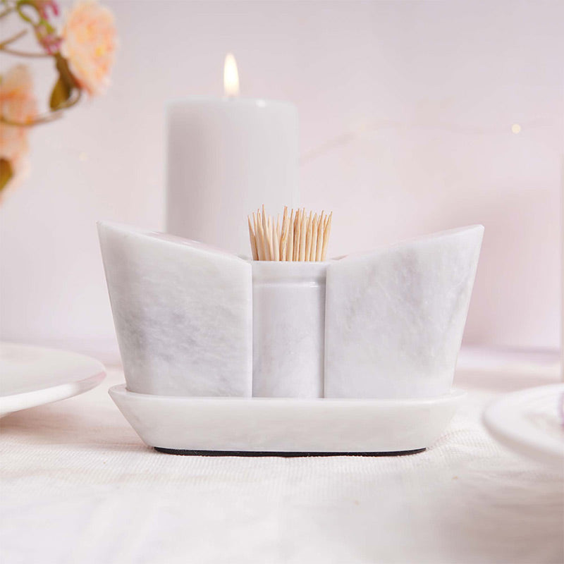 Marble Salt and Pepper with Tray