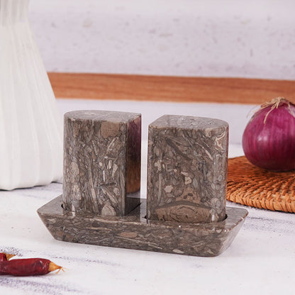 Marble Salt and Pepper with tray