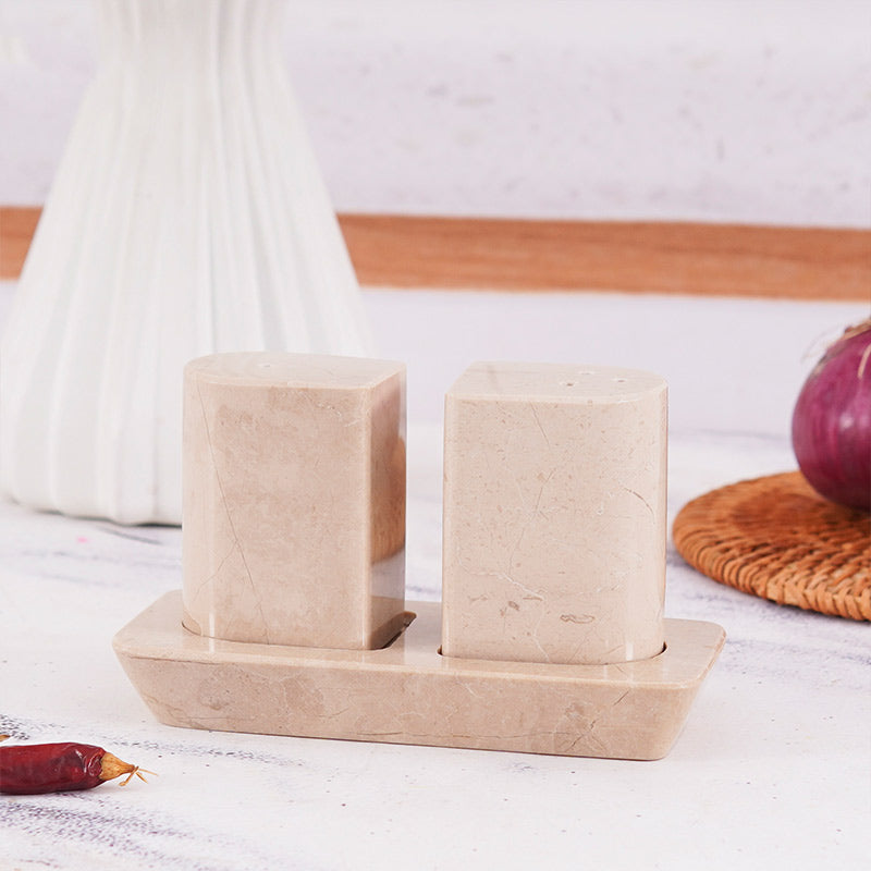Marble Salt and Pepper with tray