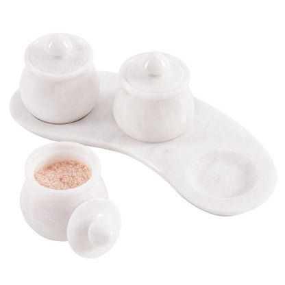 Marble Salt Cellar With Tray