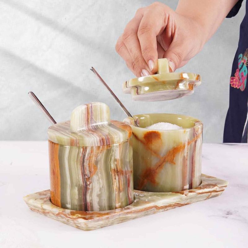 Marble Salt Cellar With Tray