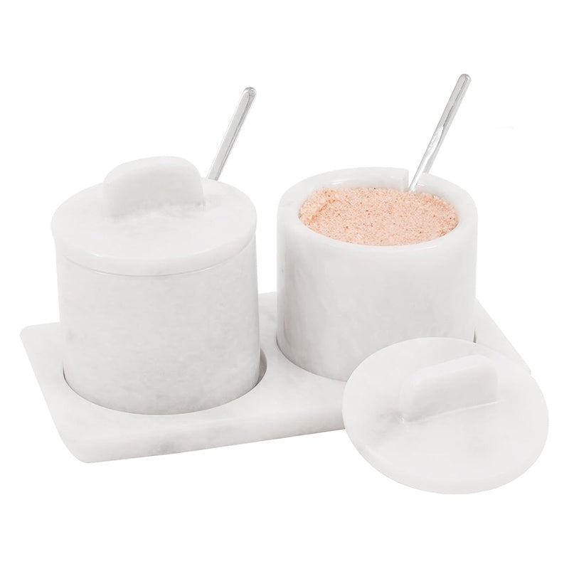 Marble Salt Cellar With Tray