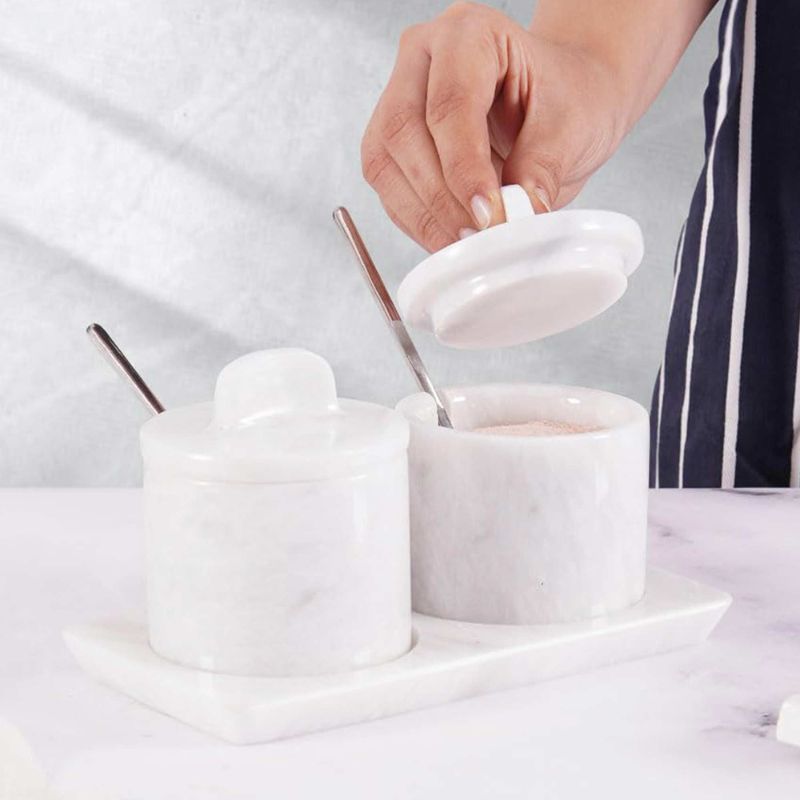 Marble Salt Cellar With Tray