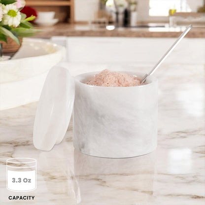 Marble Salt Cellar with spoon (single)