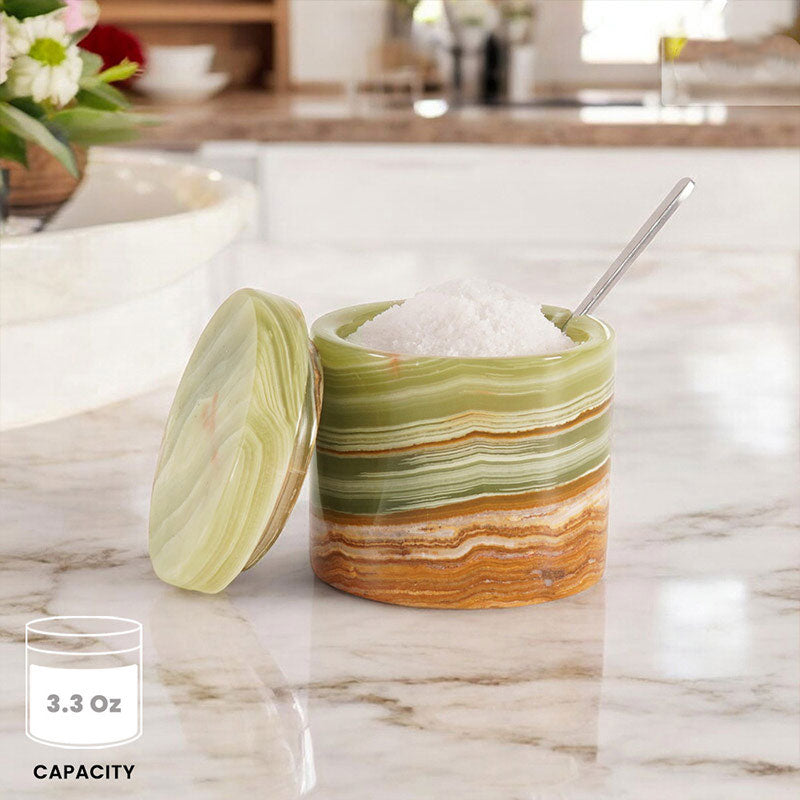 Marble Salt Cellar with spoon (single)