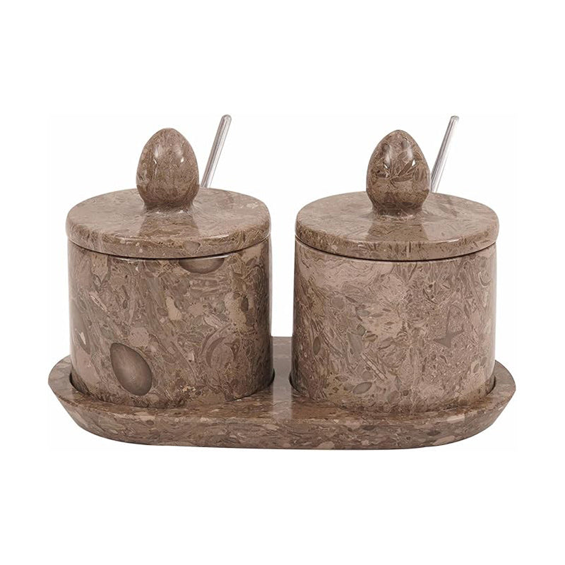 Marble Salt Cellar With Tray