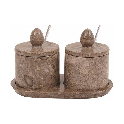 Marble Salt Cellar With Tray