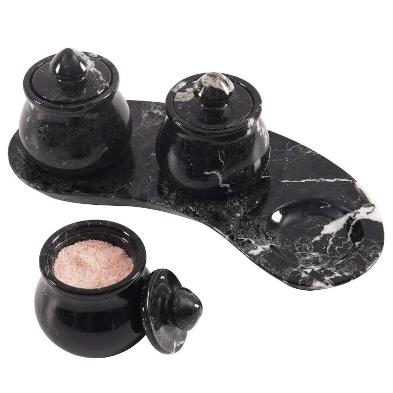 Marble Salt Cellar With Tray