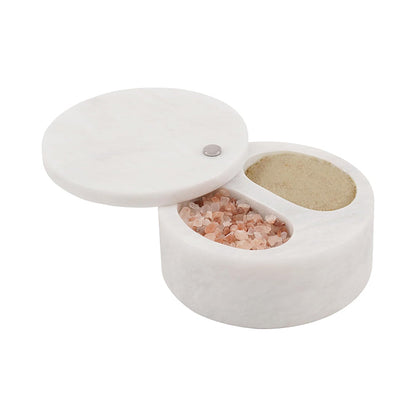 Marble Salt Cellar Dual Compartment
