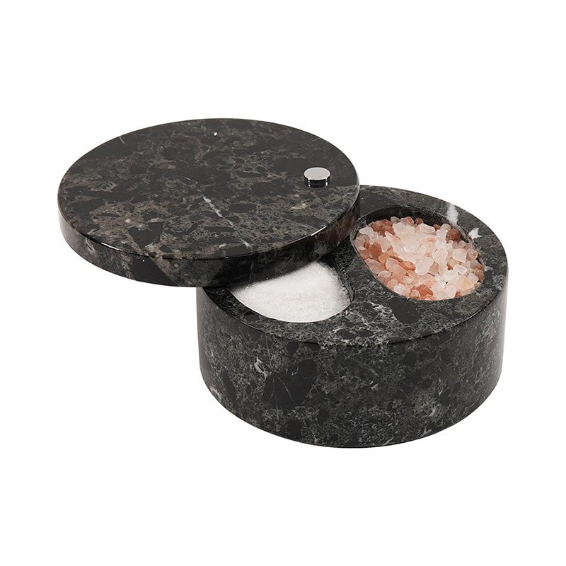 Marble Salt Cellar Dual Compartment