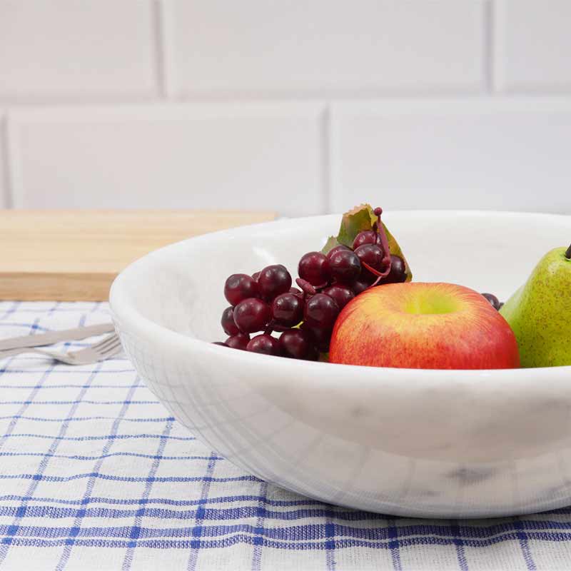 Marble Round Fruit Bowl - 30cm