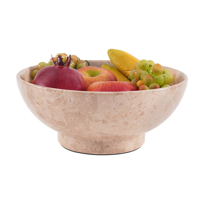 Marble Pedestal Fruit Bowl - 25cm