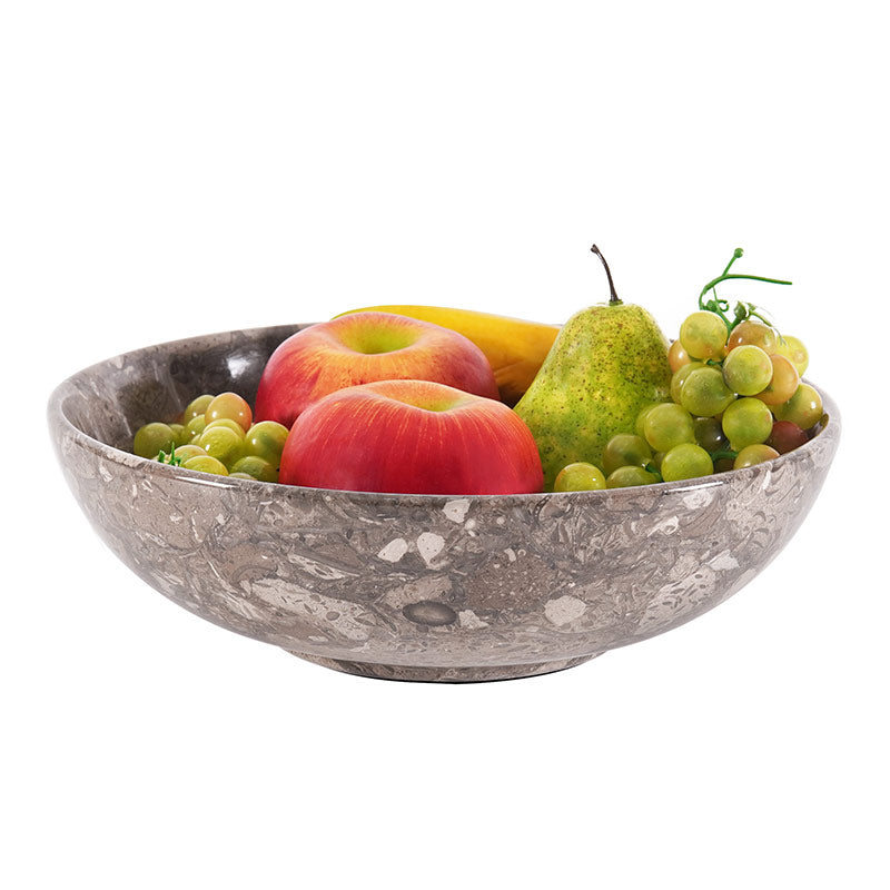 Marble Round Fruit Bowl - 25cm