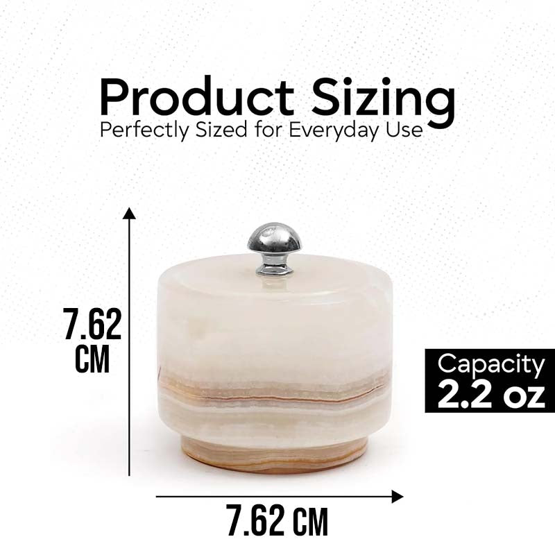 Marble Salt Cellar with Knob