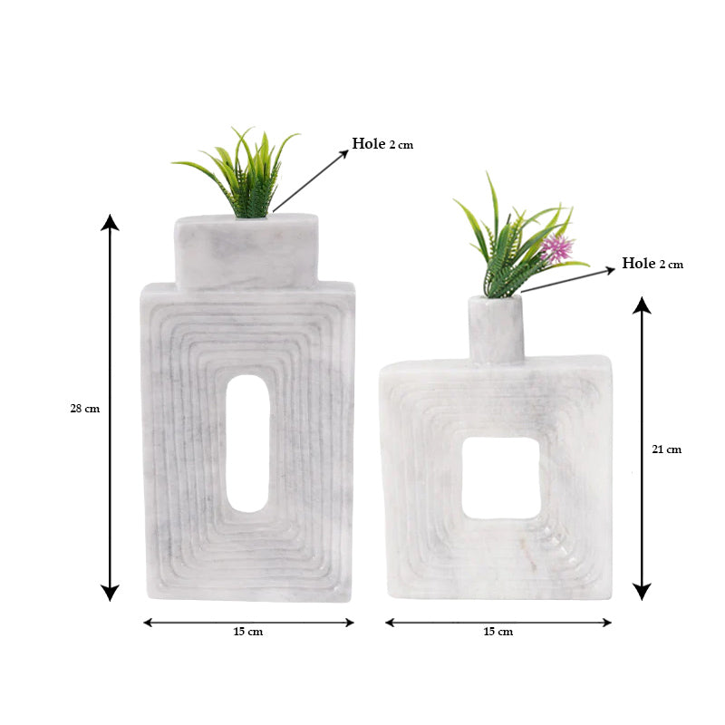 Marble Square Vase