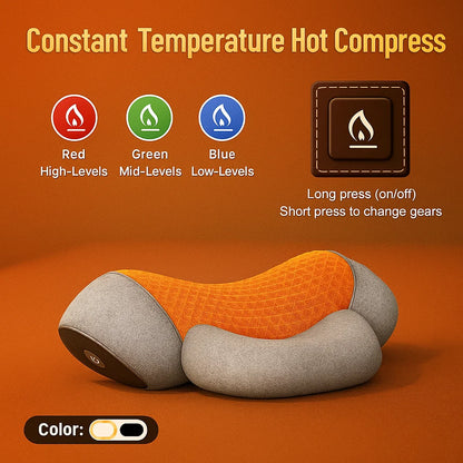 CerviLux™ Electric Massager Cervical Pillow Hot Compress Vibration Massage Neck Traction Relax Sleeping Memory Foam Pillow Spine Support + Free BONUS ebook Mother's Day