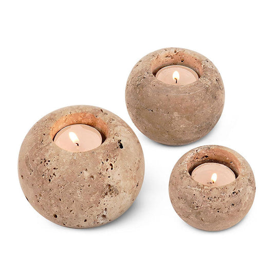 Marble Tealight Candle Holder - Set of 3