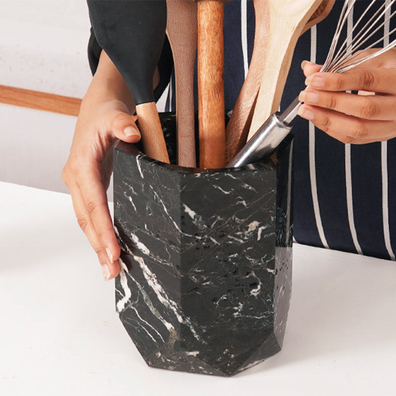 Marble Hexagon Utensil Holder