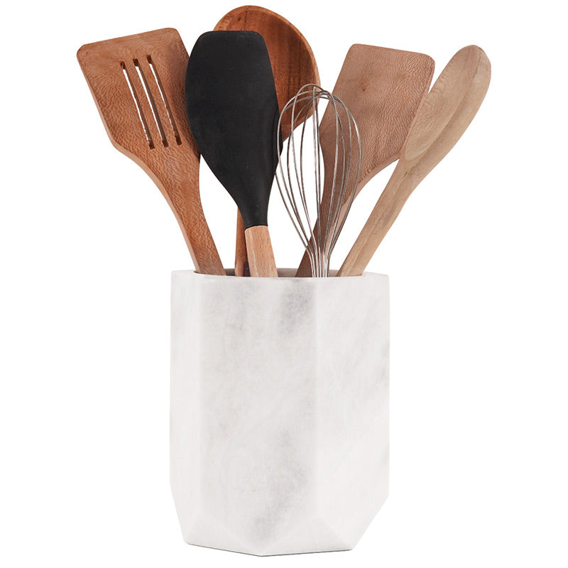 Marble Hexagon Utensil Holder
