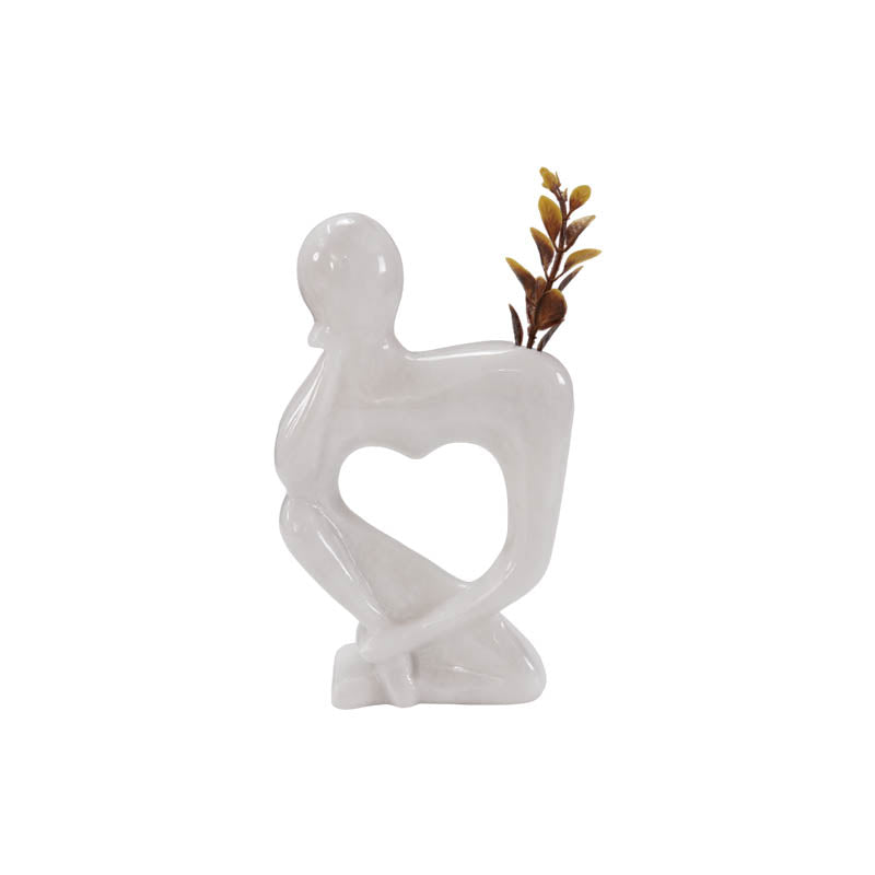 Marble Thinking Lady Vase