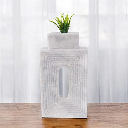 Marble Square Vase - Big