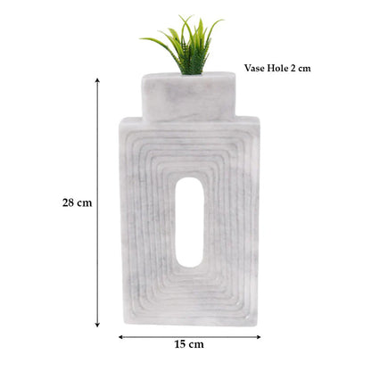 Marble Square Vase - Big