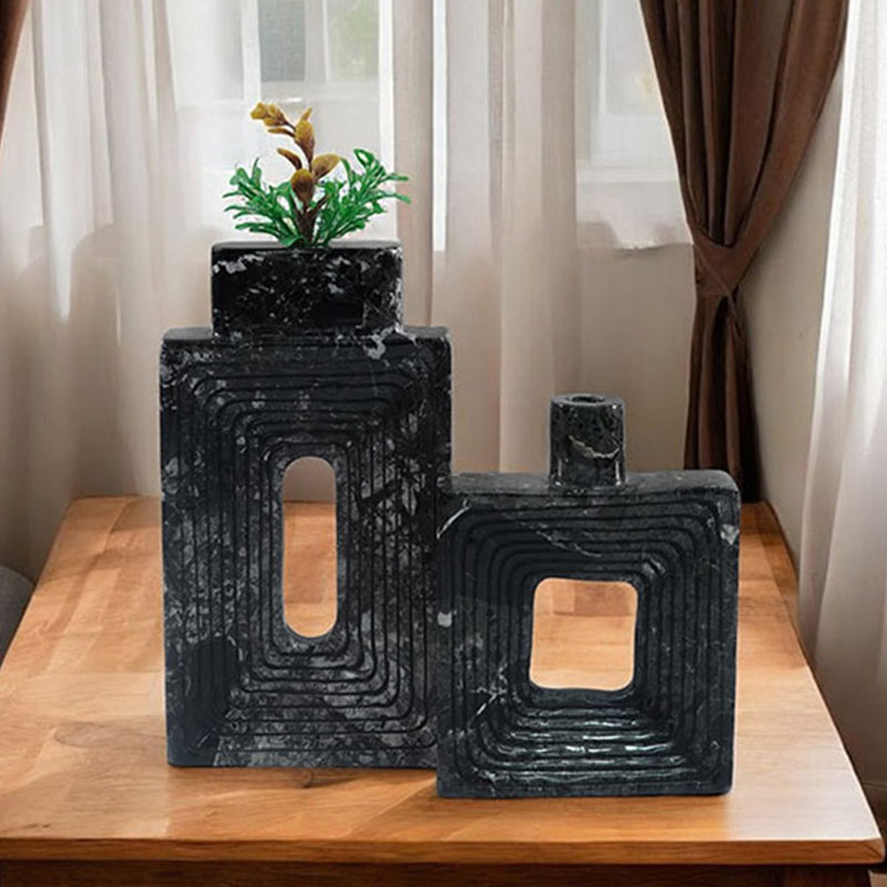 Marble Square Vase