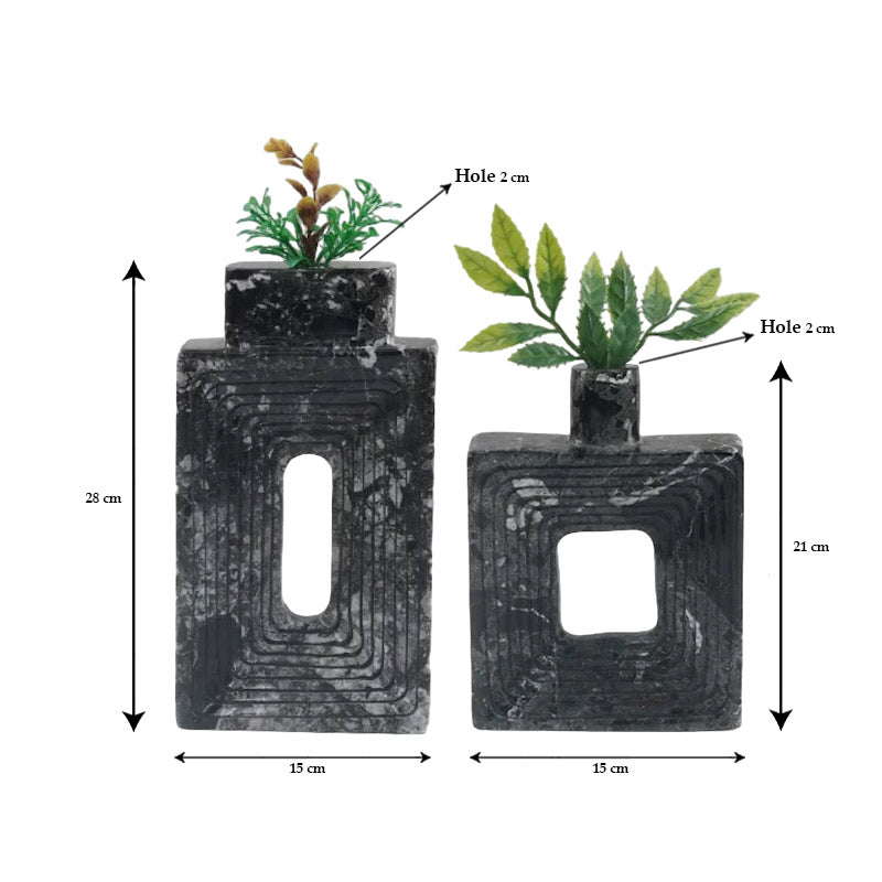 Marble Square Vase