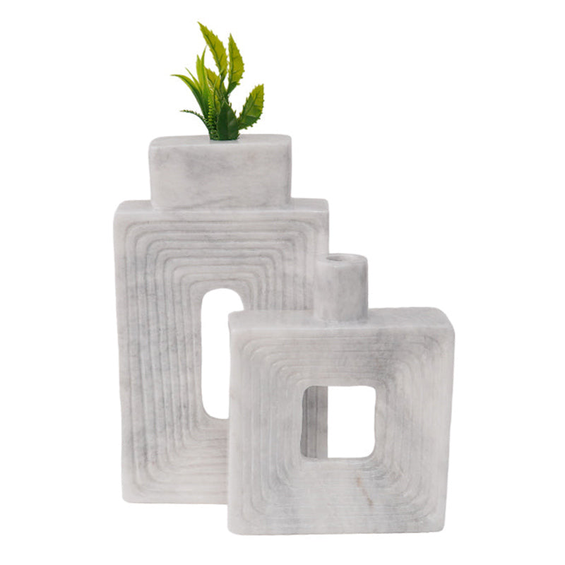 Marble Square Vase