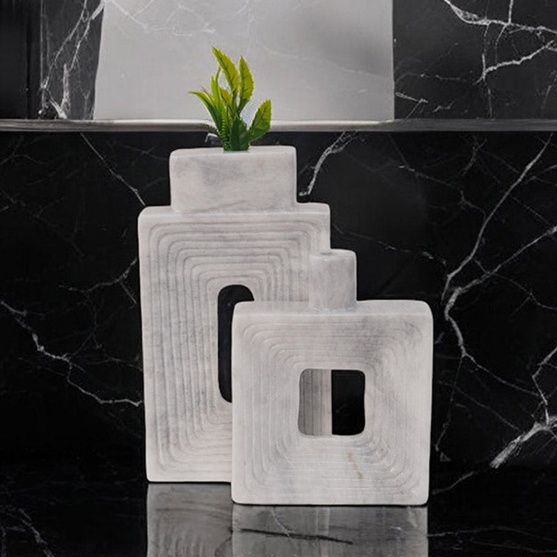 Marble Square Vase