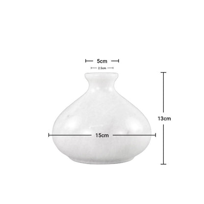 Marble Blossom Oval Vase