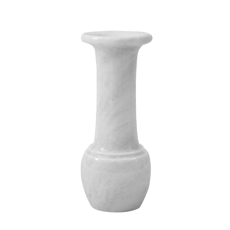 Marble Long Neck Vase - 25cm