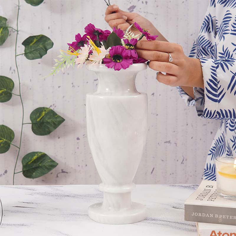 Marble Vintage Vase - 25cm