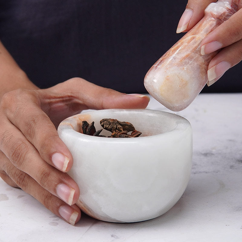 Marble Mortar & Pestle