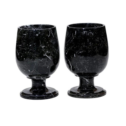 Marble Wine Glasses - Set of 2